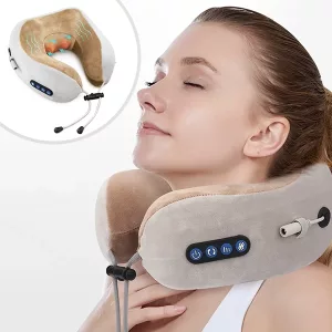 neck massage pillow, travel massage pillow, memory foam neck massager, u shaped neck massager