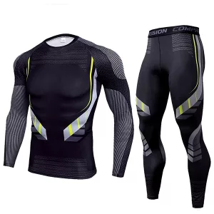 compression set, gym sportswear, sports wear for men, rashguard, compression pants, men long sleeve