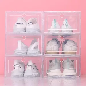 shoe organizer, clear shoe boxes, plastic shoe boxes, stackable shoe box, plastic shoes case