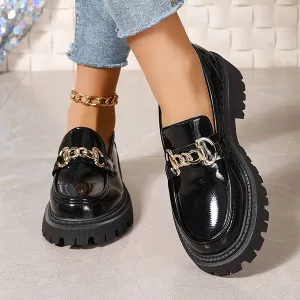 women loafers, platform shoes, platform loafers, slip on loafers, round toe shoes, round toe loafers