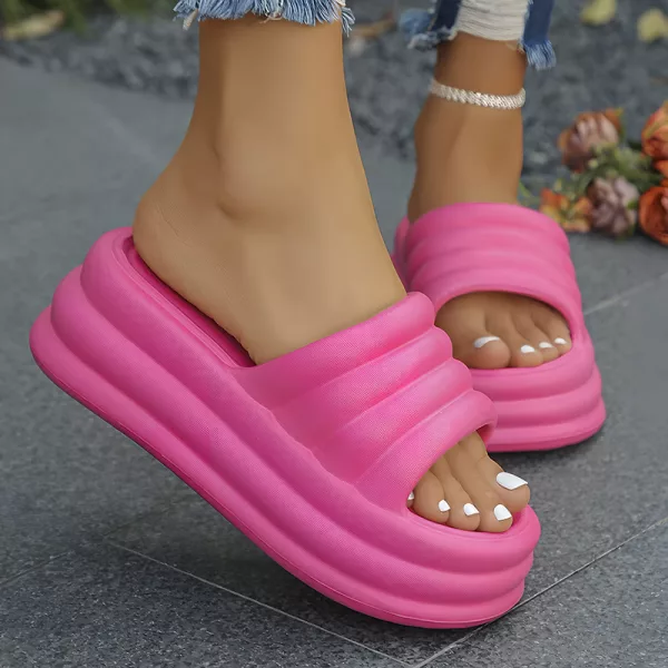 platform slides, platform slippers, summer slippers, summer slides, non slip slides