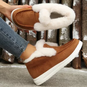 womens ankle boots, plush boots, suede winter shoes, winter boots, snow boots