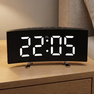 Digital LED Alarm Clock with Temperature Display and Night Light