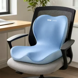 Ergonomic Memory Foam Pressure Relief Coccyx Seat Cushion with Lumbar Support