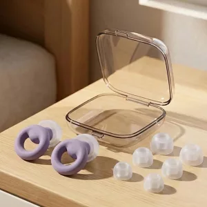 Reusable Silicone Noise-Cancelling Eraplugs with Case