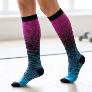 Breathable Nyon Knee-High Compression Socks