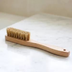 Soft Boar Bristle Nail Scrub Brush with Wooden Handle