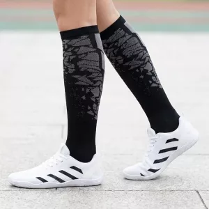 Breathable Nylon Knee-High Compression Socks for Sports