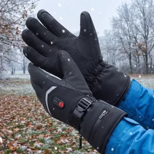 Waterproof Anti-Slip Adjustable USB Heated Gloves with Touchscreen Fingers