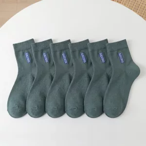 6 Pairs Men’s Breathable Cotton Ankle Socks
