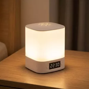 bedside lamp, rgb night light, lamp with clock, led lamp with remote control
