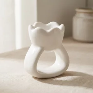 Ergonomic Ceramic Face Massager Ring Gua Sha Tool